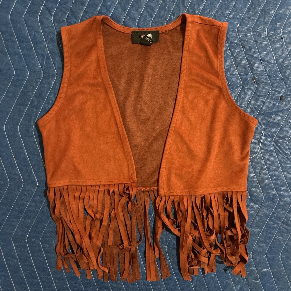 Rust Fringe Vest